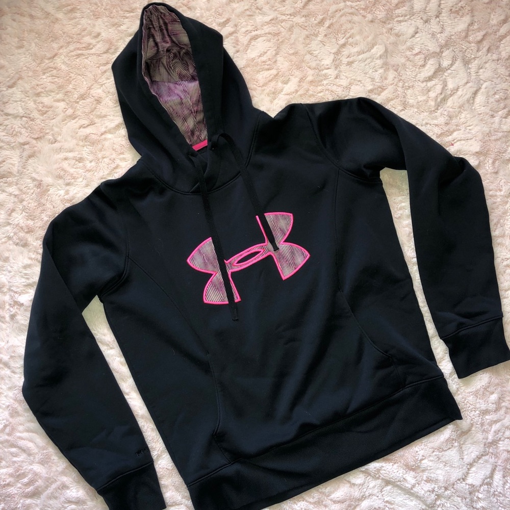 Under Armour black & pink hoodie